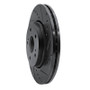 R1 10-13 Suzuki Kizashi Front Right Drilled & Slotted Black Brake Rotor