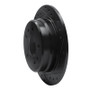 R1 82-89 BMW 524TD Rear Right Drilled & Slotted Black Brake Rotor