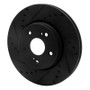 R1 10-13 Suzuki Kizashi Front Left Drilled & Slotted Black Brake Rotor