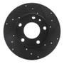 R1 76-76 BMW 530I Front Right Drilled & Slotted Black Brake Rotor