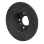 R1 76-76 BMW 530I Front Right Drilled & Slotted Black Brake Rotor