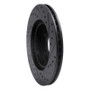 R1 07-19 Suzuki SX4 Front Left Drilled & Slotted Black Brake Rotor