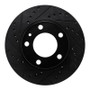 R1 82-89 BMW 635CSI Front Left Drilled & Slotted Black Brake Rotor
