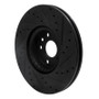 R1 16-17 Volvo XC60 Front Left Drilled & Slotted Black Brake Rotor