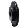 R1 03-03 Dodge Durango Front Right Drilled & Slotted Black Brake Rotor