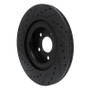 R1 16-26 Volvo S60 Rear Right Drilled & Slotted Black Brake Rotor