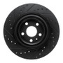 R1 16-26 Volvo S60 Rear Right Drilled & Slotted Black Brake Rotor