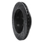 R1 97-02 Dodge Dakota 4WD Front Right Drilled & Slotted Black Brake Rotor