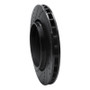 R1 04-07 Volvo V70 Rear Right Drilled & Slotted Black Brake Rotor