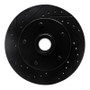 R1 94-99 Dodge Ram 1500 Pickup Front Left Drilled & Slotted Black Brake Rotor