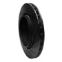 R1 04-07 Volvo V70 Rear Left Drilled & Slotted Black Brake Rotor