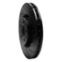 R1 04-07 Volvo V70 Front Right Drilled & Slotted Black Brake Rotor