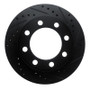 R1 89-93 Dodge D250 Front Right Drilled & Slotted Black Brake Rotor
