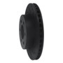 R1 91-96 Dodge Dakota 4WD Front Right Drilled & Slotted Black Brake Rotor