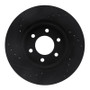 R1 91-96 Dodge Dakota 4WD Front Right Drilled & Slotted Black Brake Rotor