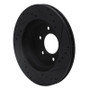 R1 91-96 Dodge Dakota 4WD Front Left Drilled & Slotted Black Brake Rotor