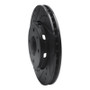 R1 00-04 Volvo S40 Front Left Drilled & Slotted Black Brake Rotor