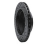 R1 87-90 Dodge Dakota 4WD Front Right Drilled & Slotted Black Brake Rotor