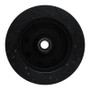 R1 78-97 Dodge B200 / B200 Van / B250 Front Left Drilled & Slotted Black Brake Rotor