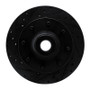 R1 78-97 Dodge B200 / B200 Van / B250 Front Left Drilled & Slotted Black Brake Rotor