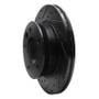 R1 02-06 Dodge Sprinter 3500 Front Left Drilled & Slotted Black Brake Rotor