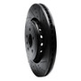 R1 14-23 Dodge Charger Front Right Drilled & Slotted Black Brake Rotor