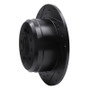 R1 67-74 Volvo 142 Rear Left Drilled & Slotted Black Brake Rotor