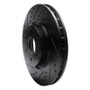 R1 92-02 Dodge Viper Front Left Drilled & Slotted Black Brake Rotor