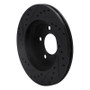 R1 93-97 Chrysler Intrepid Front Right Drilled & Slotted Black Brake Rotor