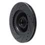 R1 70-72 Dodge Charger Front Right Drilled & Slotted Black Brake Rotor