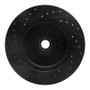 R1 76-81 Chrysler CORDOBA Front Right Drilled & Slotted Black Brake Rotor