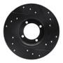 R1 67-74 Opel Manta Front Left Drilled & Slotted Black Brake Rotor