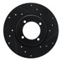 R1 78-83 Dodge Colt Front Right Drilled & Slotted Black Brake Rotor