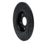 R1 17-25 Chrysler Voyager Rear Right Drilled & Slotted Black Brake Rotor