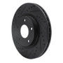 R1 07-25 Chrysler 200 Front Left Drilled & Slotted Black Brake Rotor