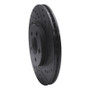 R1 01-10 Chrysler PT Cruiser Front Right Drilled & Slotted Black Brake Rotor