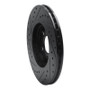 R1 95-06 Chrysler CIRRUS Front Right Drilled & Slotted Black Brake Rotor