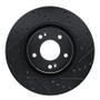 R1 17-20 Kia Cadenza Front Right Drilled & Slotted Black Brake Rotor