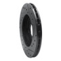 R1 95-00 Chrysler CIRRUS Front Left Drilled & Slotted Black Brake Rotor