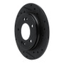 R1 17-25 Hyundai Elantra Rear Right Drilled & Slotted Black Brake Rotor