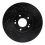 R1 12-16 Kia Sportage (USA/Canada) Front Left Drilled & Slotted Black Brake Rotor