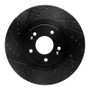 R1 15-20 Kia Sorento Front Left Drilled & Slotted Black Brake Rotor