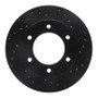 R1 01-04 Honda Passport Front Right Drilled & Slotted Black Brake Rotor