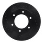R1 01-04 Honda Passport Front Left Drilled & Slotted Black Brake Rotor