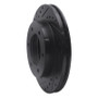 R1 01-04 Honda Passport Front Left Drilled & Slotted Black Brake Rotor