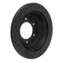 R1 92-04 Acura SLX Rear Right Drilled & Slotted Black Brake Rotor