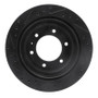 R1 92-04 Acura SLX Rear Right Drilled & Slotted Black Brake Rotor