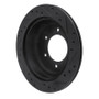 R1 92-04 Acura SLX Rear Left Drilled & Slotted Black Brake Rotor