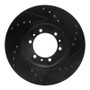 R1 92-02 Acura SLX Front Left Drilled & Slotted Black Brake Rotor