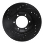 R1 84-87 Isuzu Pickup Front Right Drilled & Slotted Black Brake Rotor